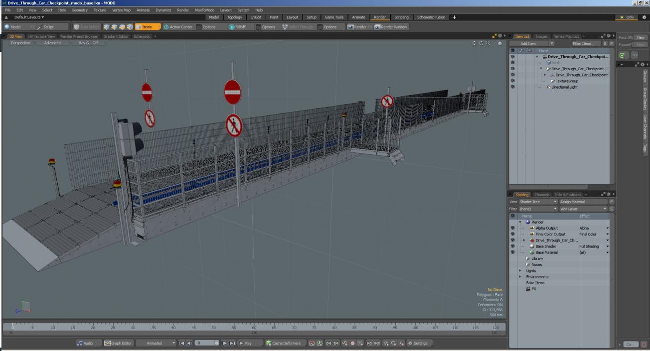 3D Drive Through Car Checkpoint model