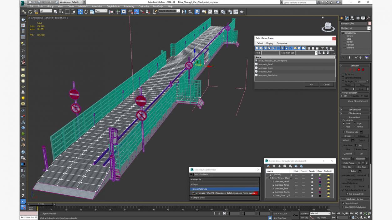 3D Drive Through Car Checkpoint model