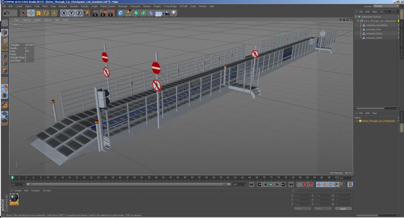 3D Drive Through Car Checkpoint model