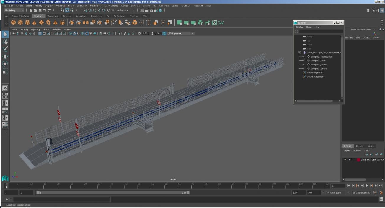 3D Drive Through Car Checkpoint model