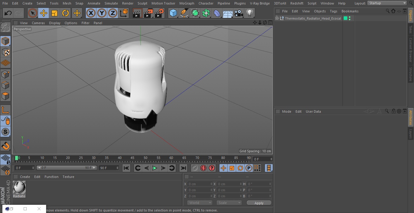 3D Thermostatic Radiator Head Ecocal model