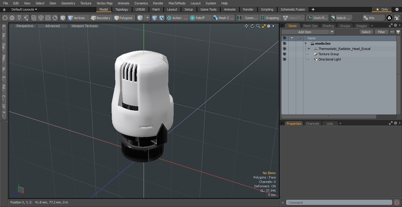 3D Thermostatic Radiator Head Ecocal model