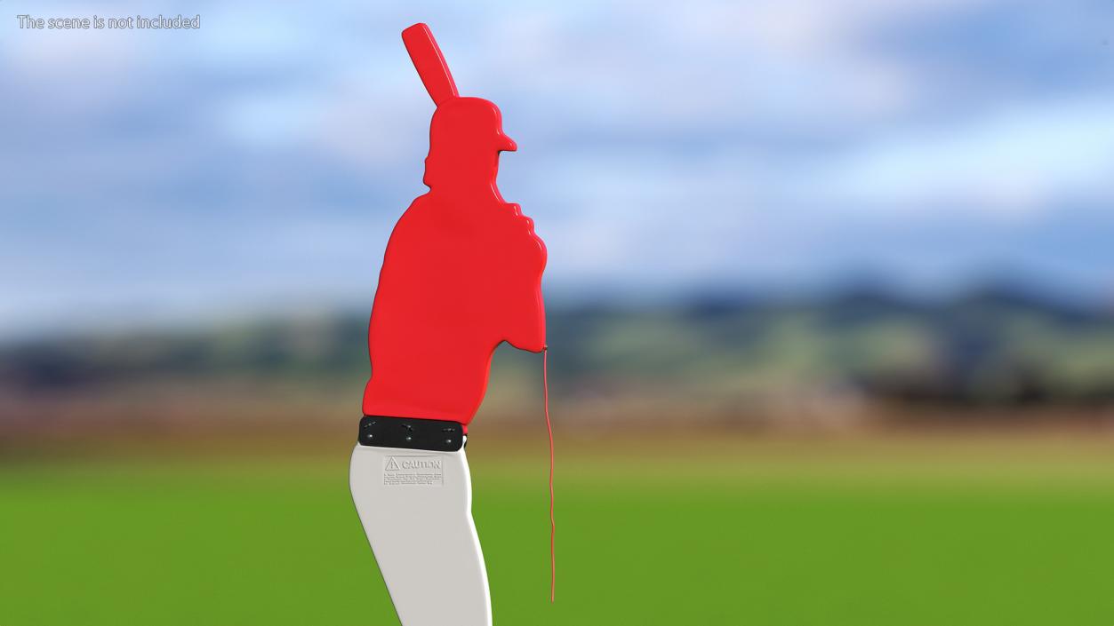 Baseball Pitching Dummy Red 3D