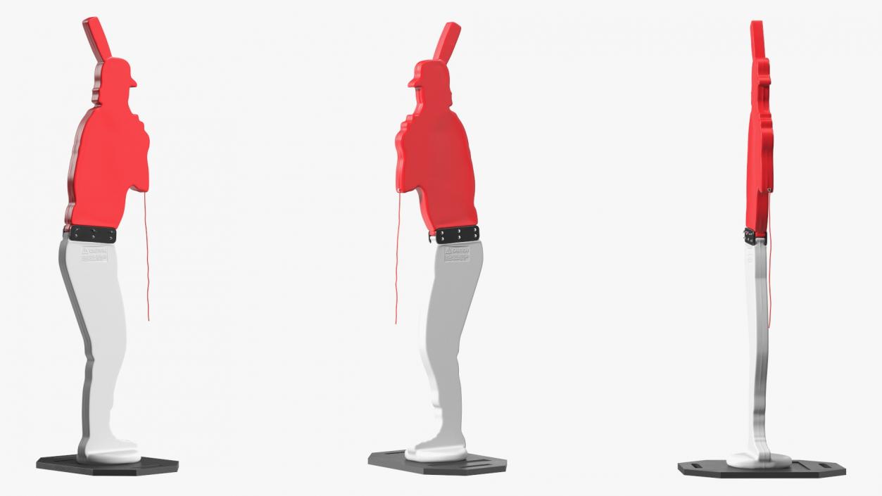 Baseball Pitching Dummy Red 3D