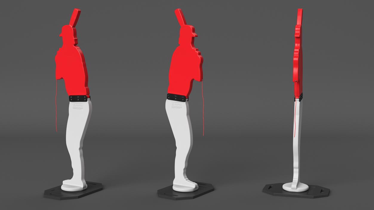 Baseball Pitching Dummy Red 3D