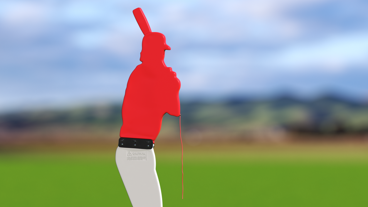 Baseball Pitching Dummy Red 3D