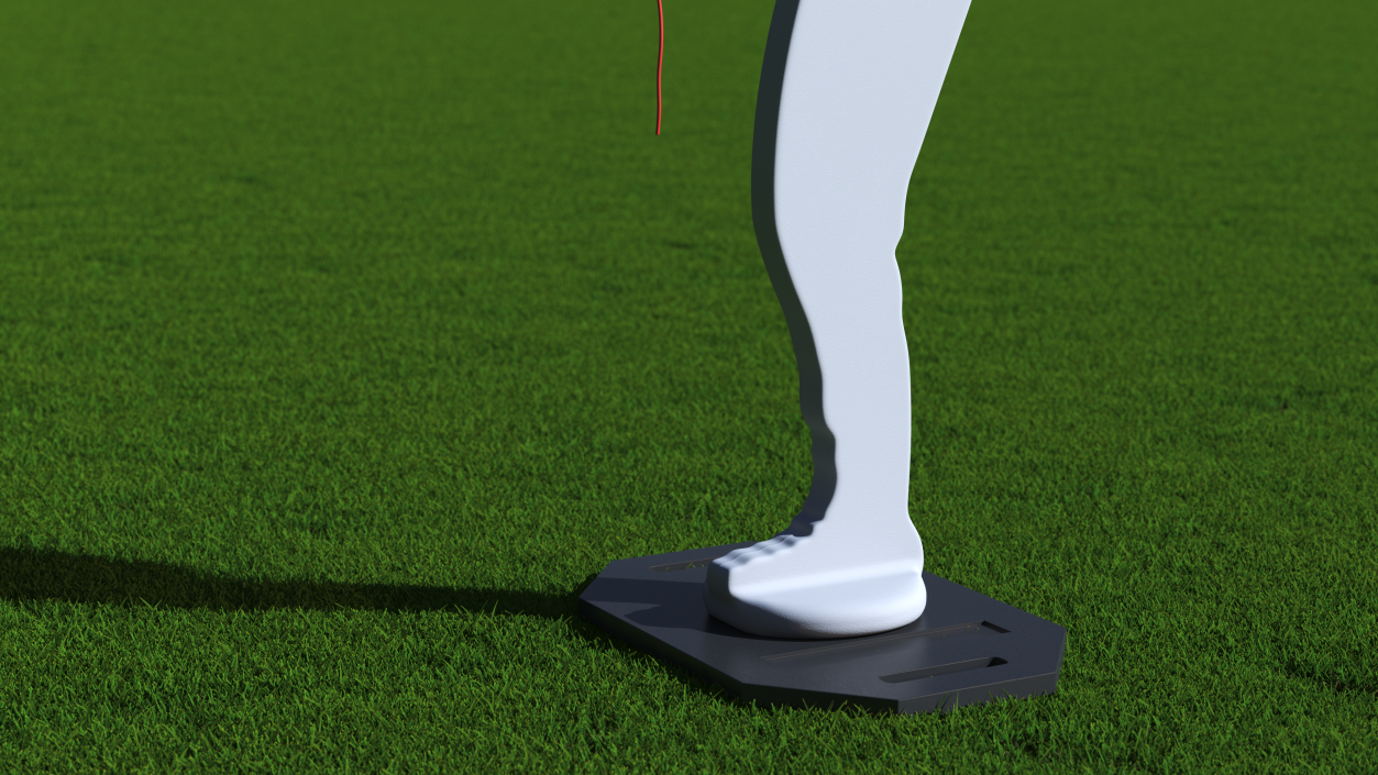 Baseball Pitching Dummy Red 3D