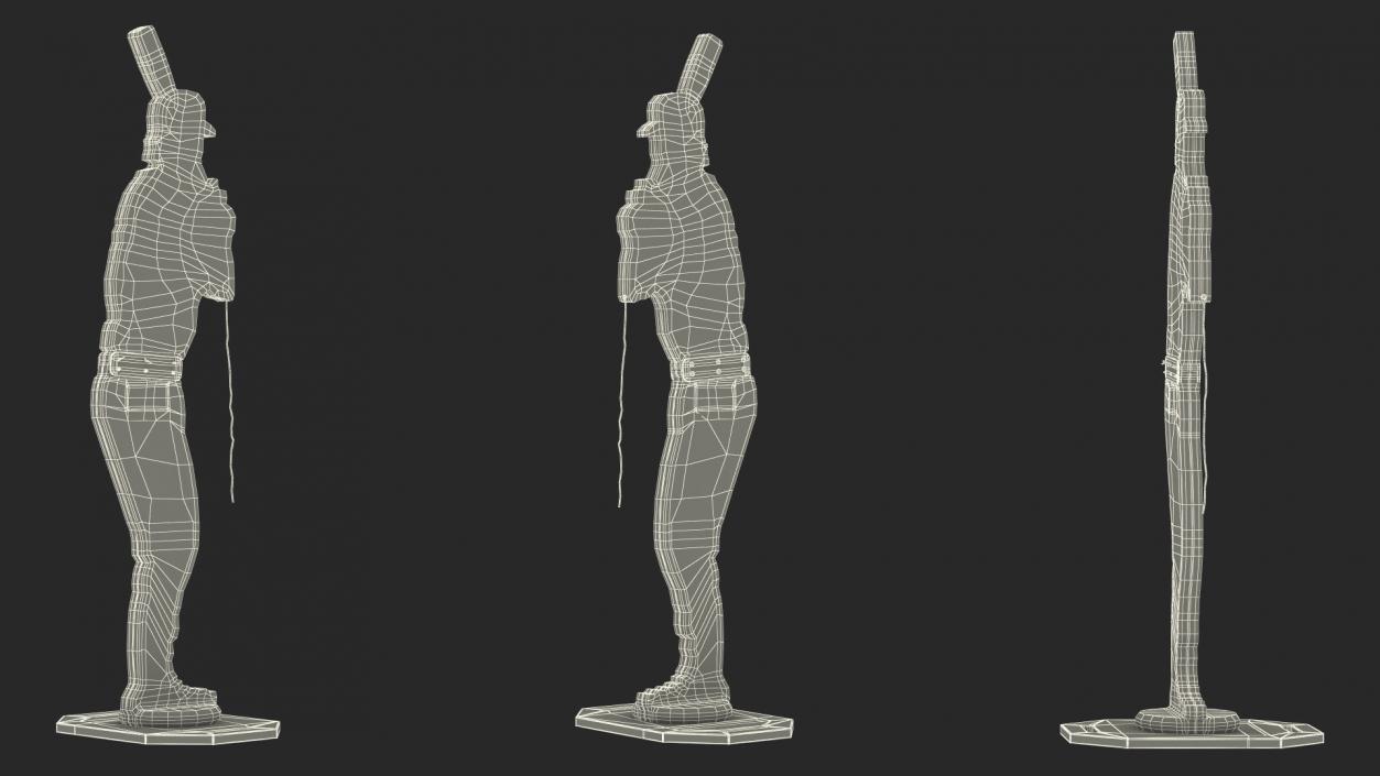 Baseball Pitching Dummy Red 3D