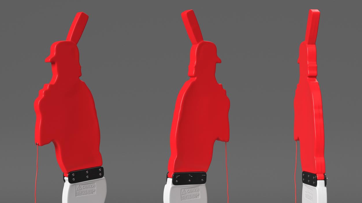 Baseball Pitching Dummy Red 3D