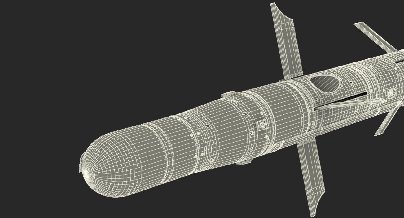 3D BGM 71a TOW Missile Rigged