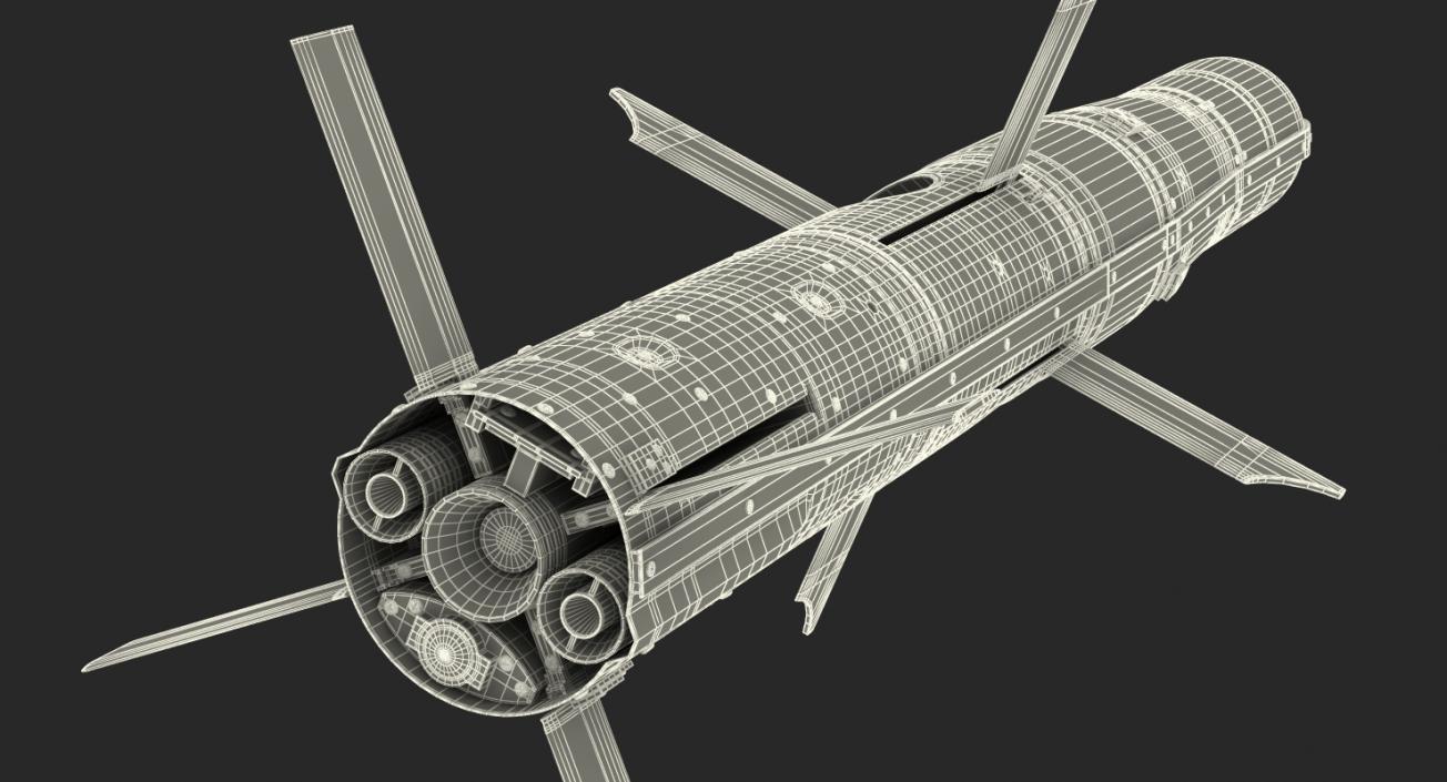 3D BGM 71a TOW Missile Rigged