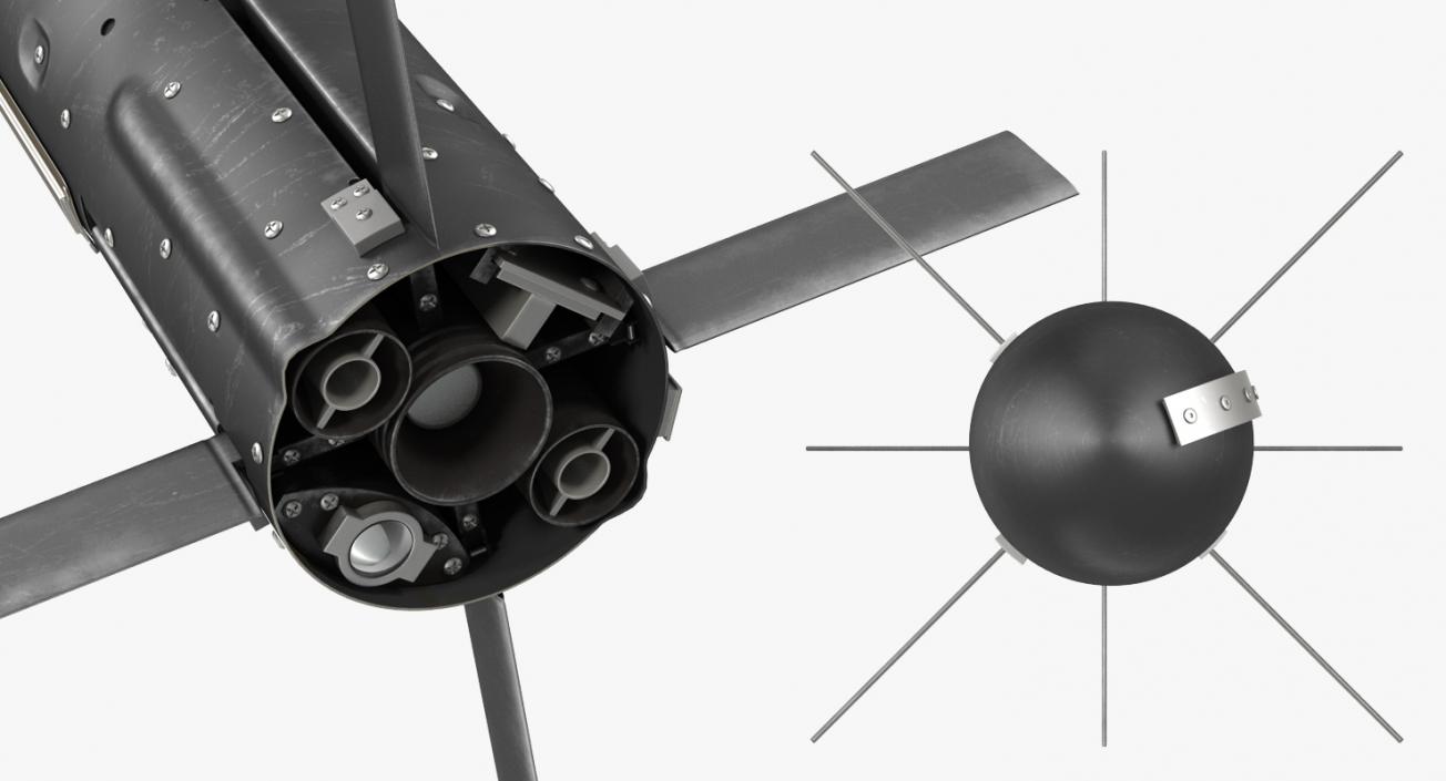 3D BGM 71a TOW Missile Rigged