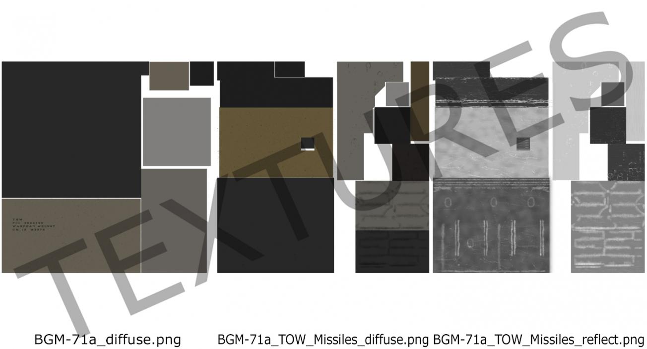 3D BGM 71a TOW Missile Rigged