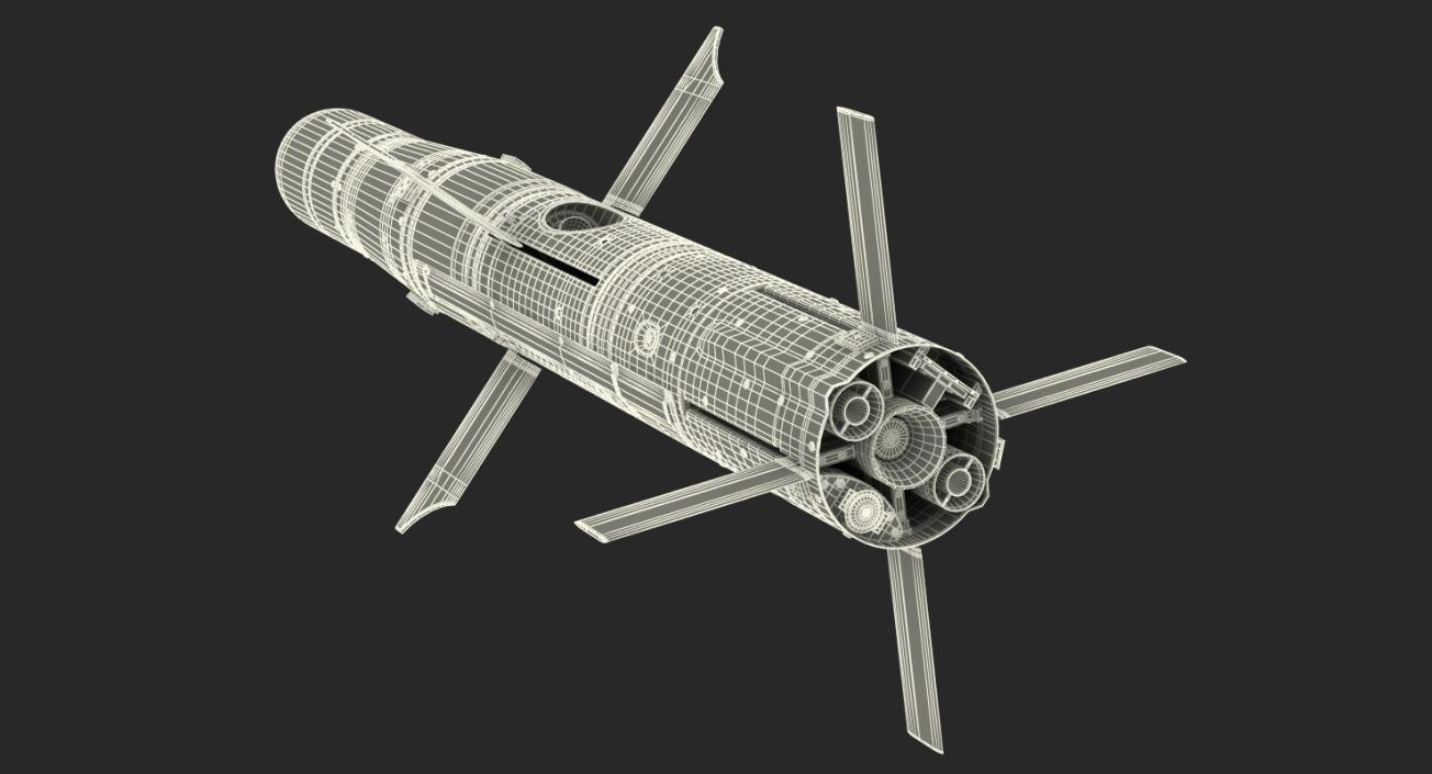 3D BGM 71a TOW Missile Rigged