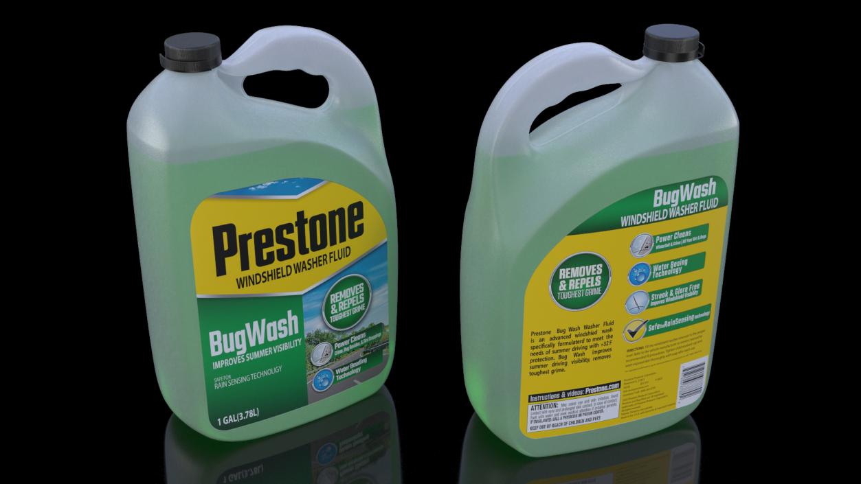 3D Windshield Washer Fluid Prestone Bug Wash