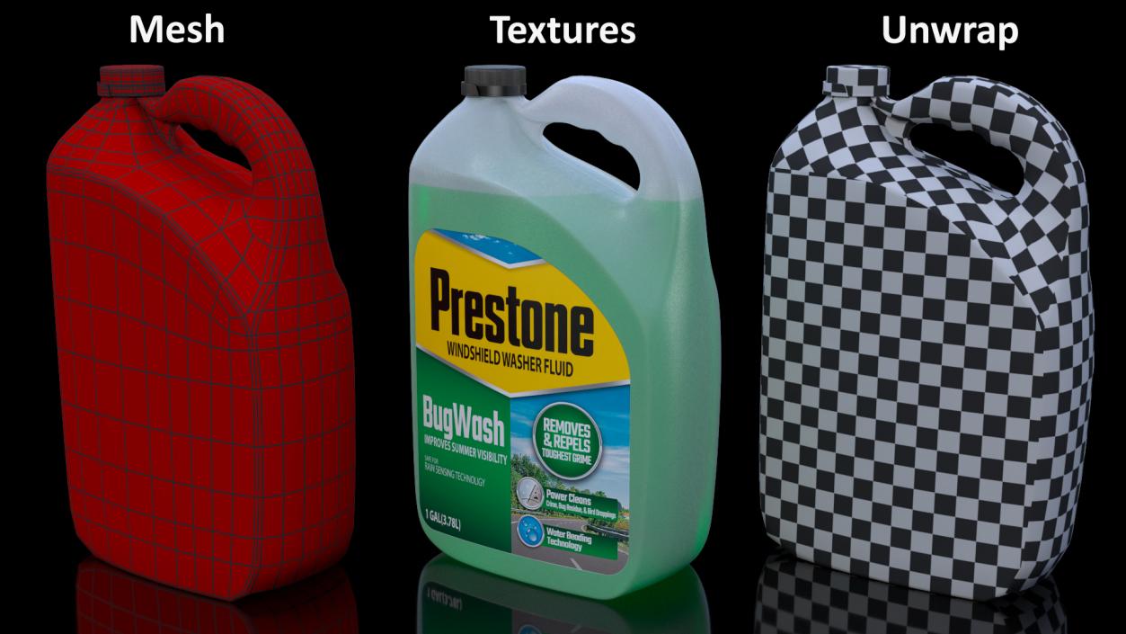 3D Windshield Washer Fluid Prestone Bug Wash