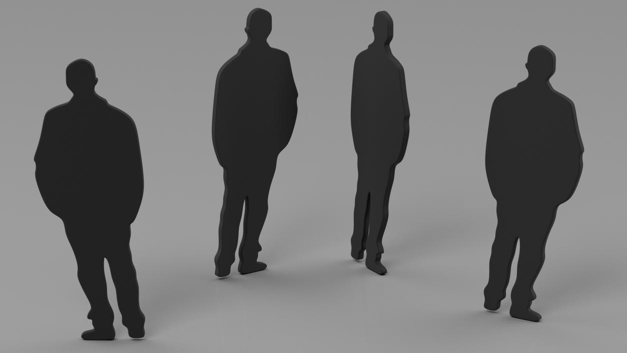 3D model Standing Man Silhouette 2