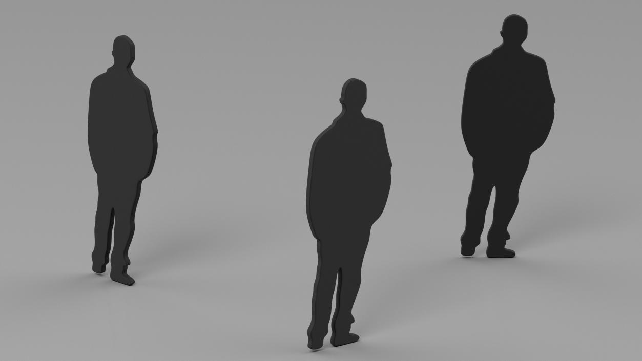 3D model Standing Man Silhouette 2