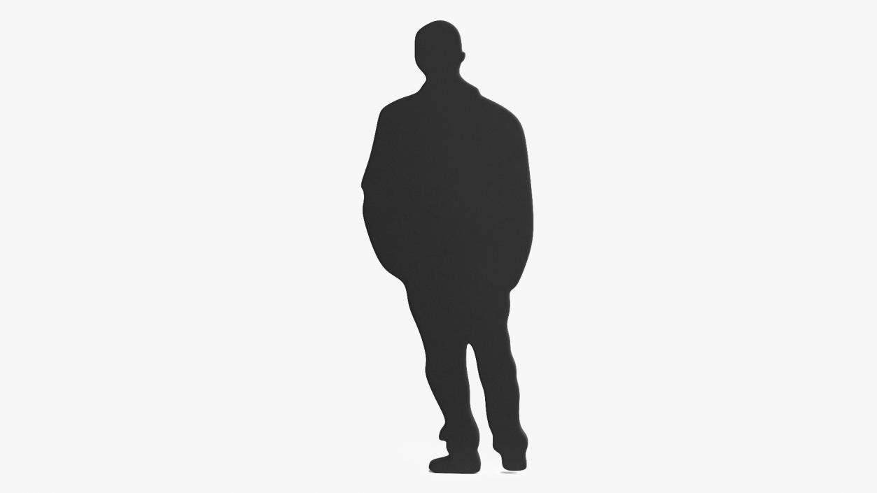 3D model Standing Man Silhouette 2