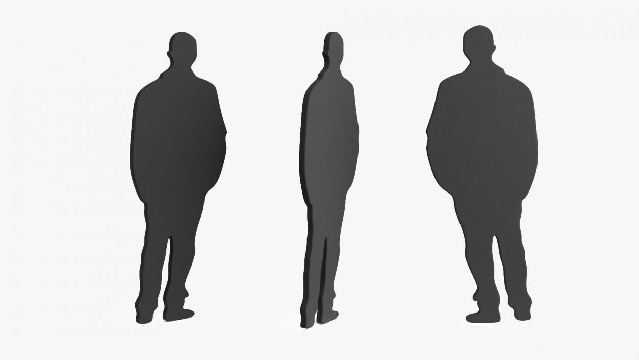 3D model Standing Man Silhouette 2