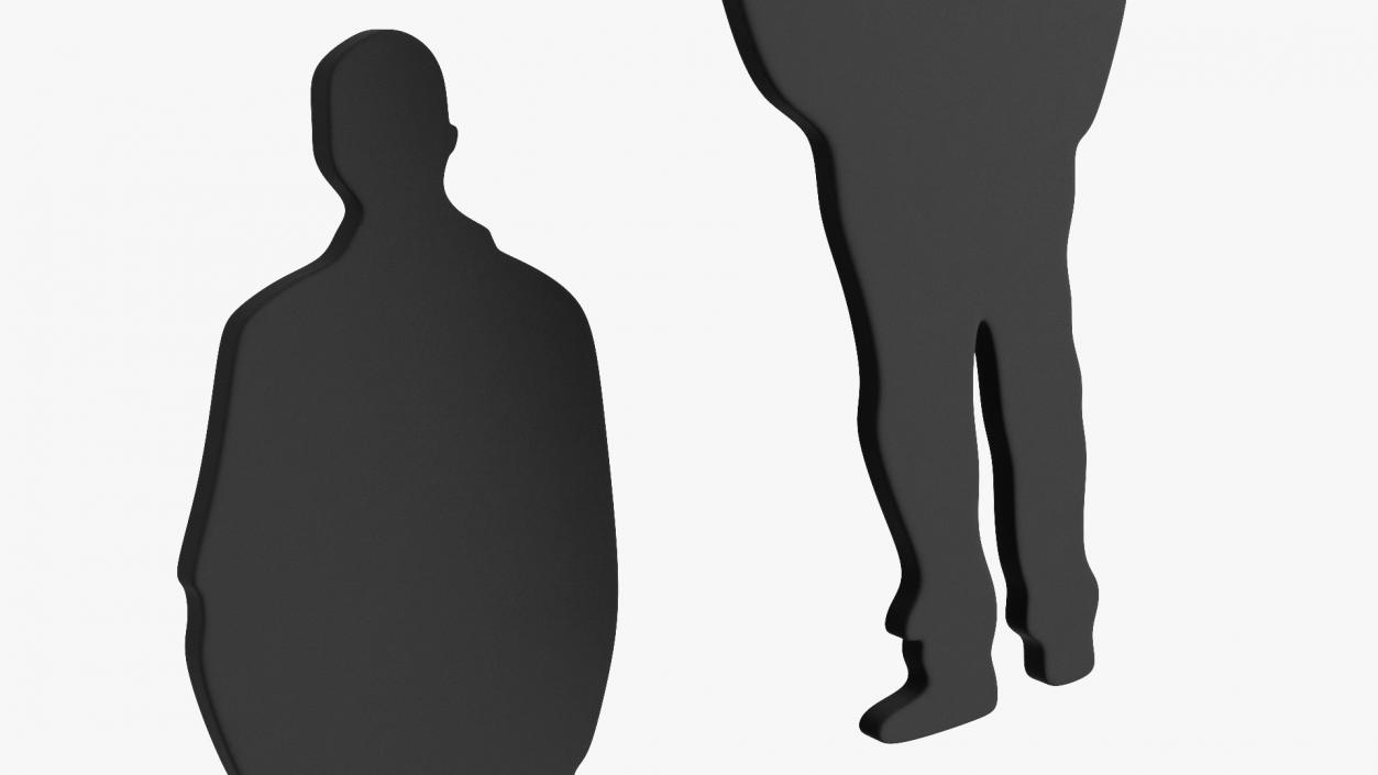 3D model Standing Man Silhouette 2