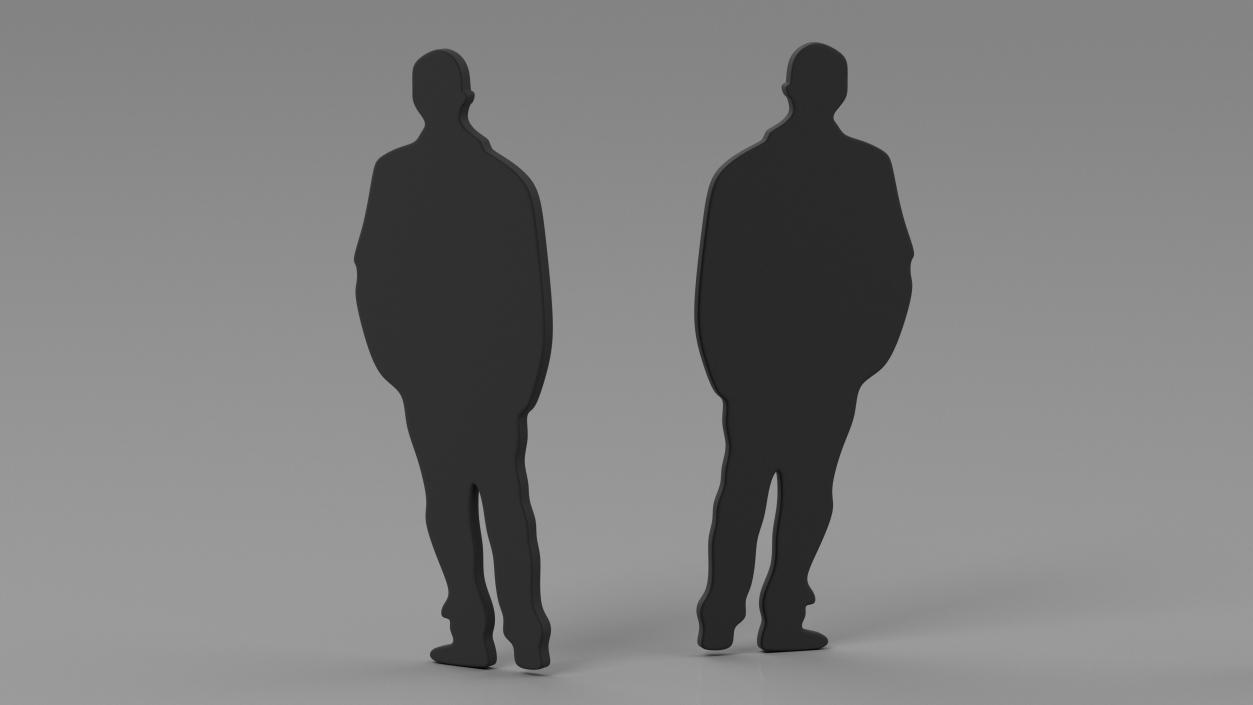 3D model Standing Man Silhouette 2