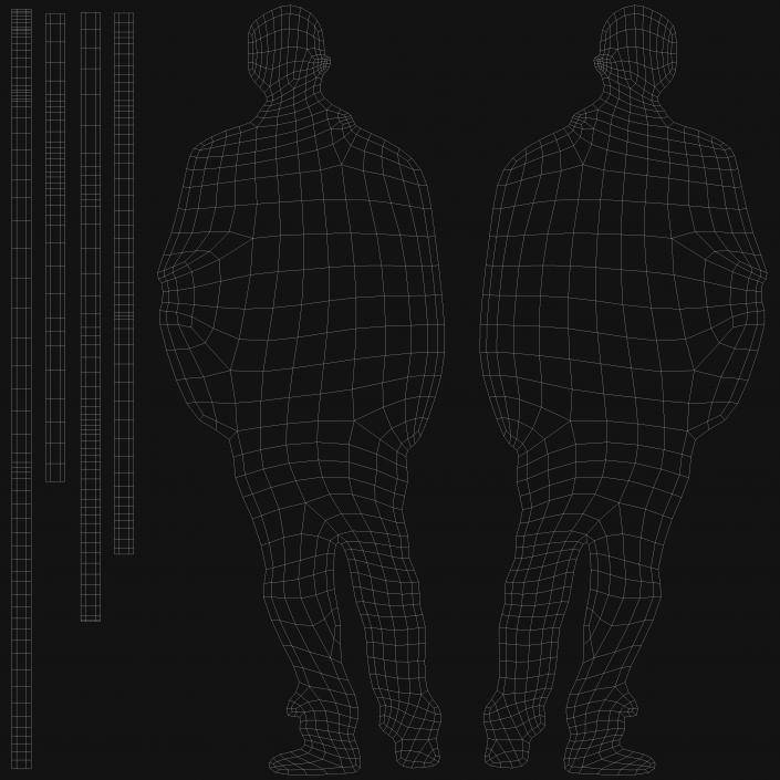 3D model Standing Man Silhouette 2