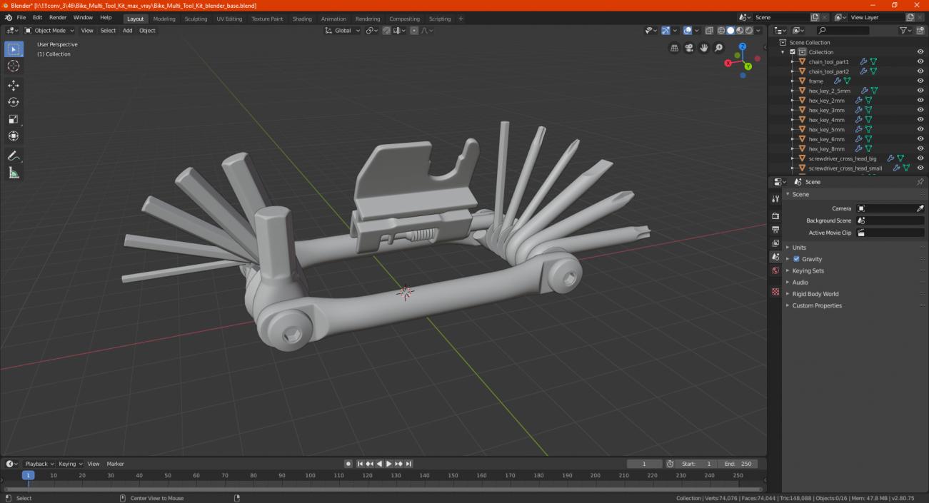 Bike Multi Tool Kit 3D model
