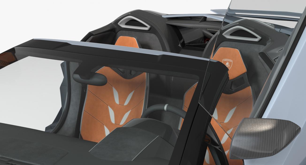 3D Lamborghini Centenario Roadster 2017 Rigged model