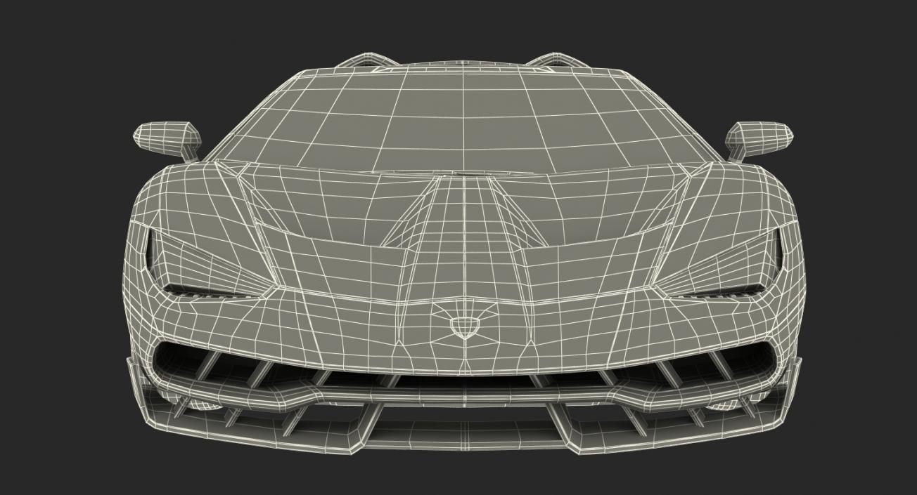 3D Lamborghini Centenario Roadster 2017 Rigged model