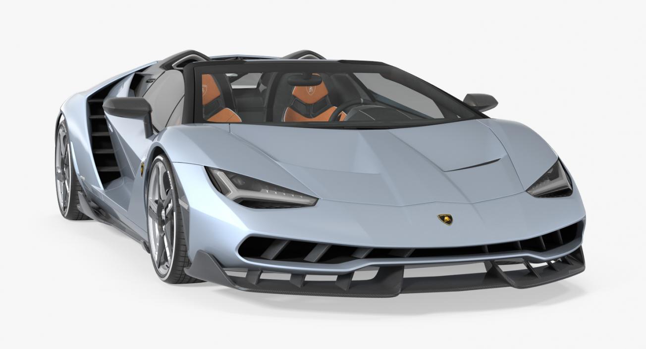 3D Lamborghini Centenario Roadster 2017 Rigged model