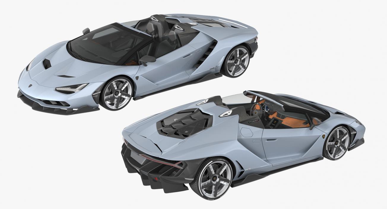 3D Lamborghini Centenario Roadster 2017 Rigged model