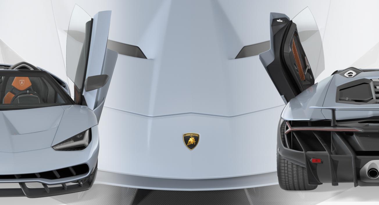 3D Lamborghini Centenario Roadster 2017 Rigged model