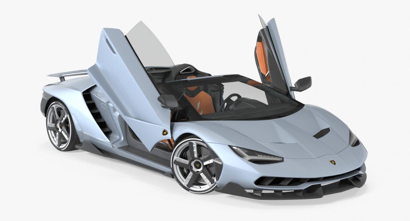 3D Lamborghini Centenario Roadster 2017 Rigged model