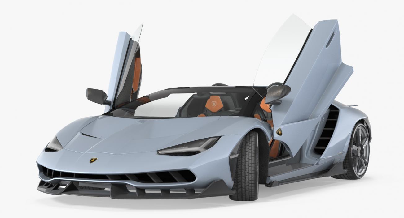 3D Lamborghini Centenario Roadster 2017 Rigged model