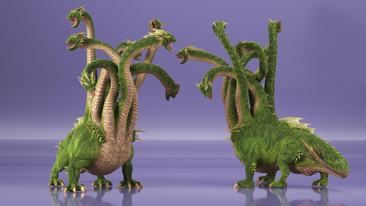 3D Lernaean Hydra Attack Pose 2 model