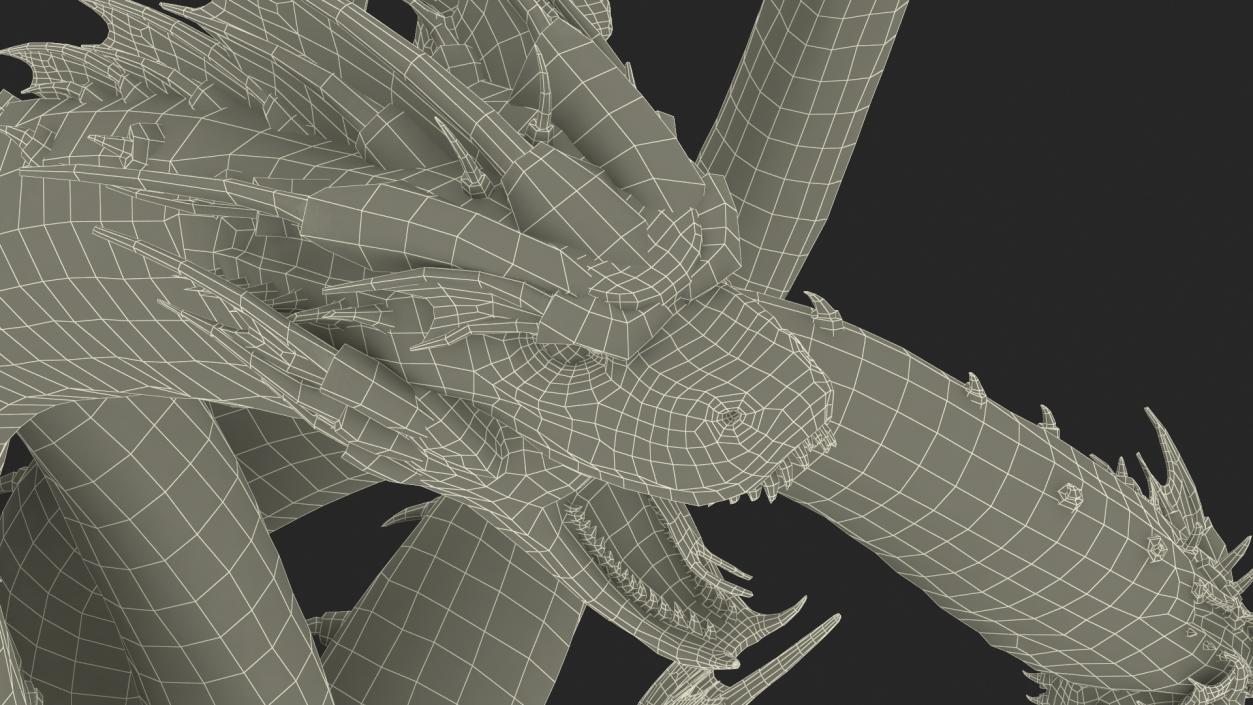 3D Lernaean Hydra Attack Pose 2 model