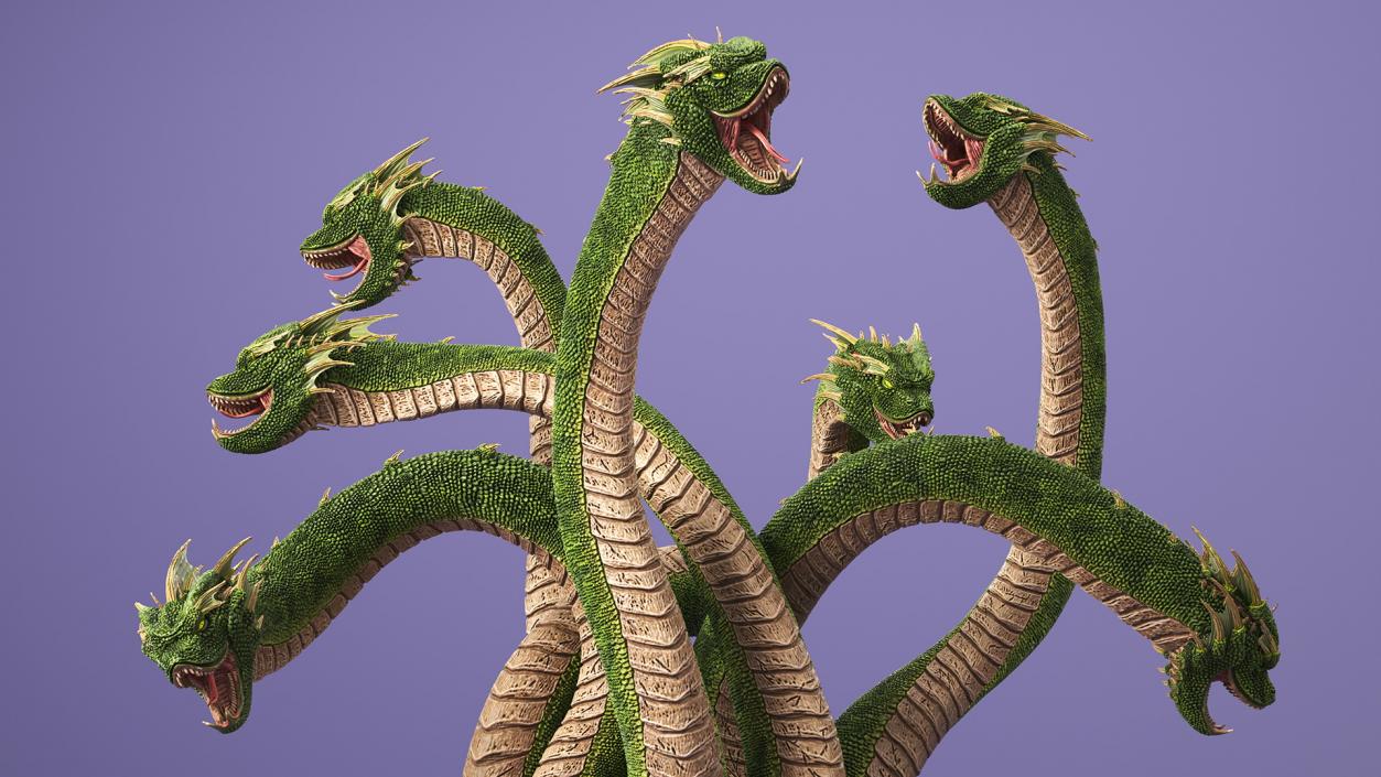 3D Lernaean Hydra Attack Pose 2 model