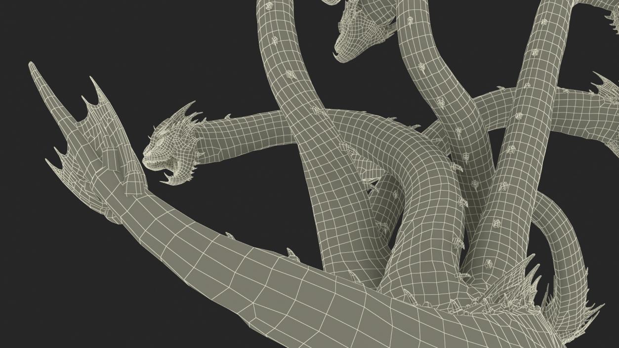 3D Lernaean Hydra Attack Pose 2 model