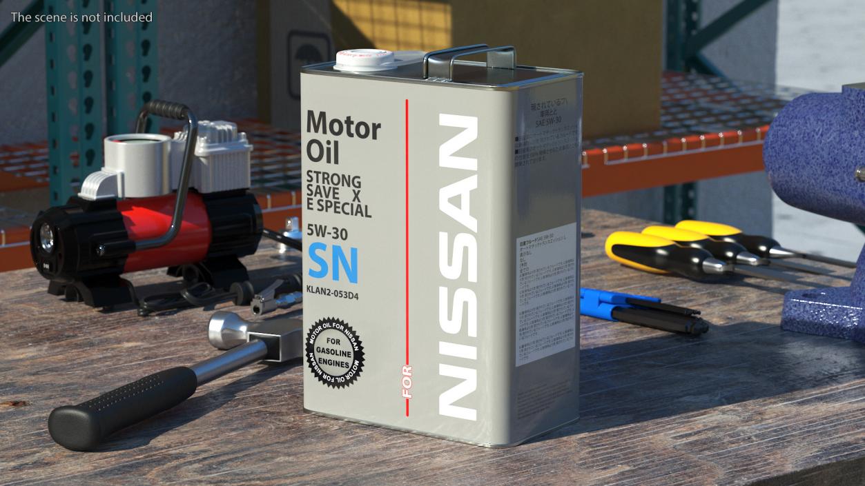 3D Nissan Motor Oil Metal Can