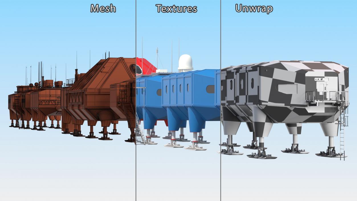 Antarctic Station Halley VI 3D