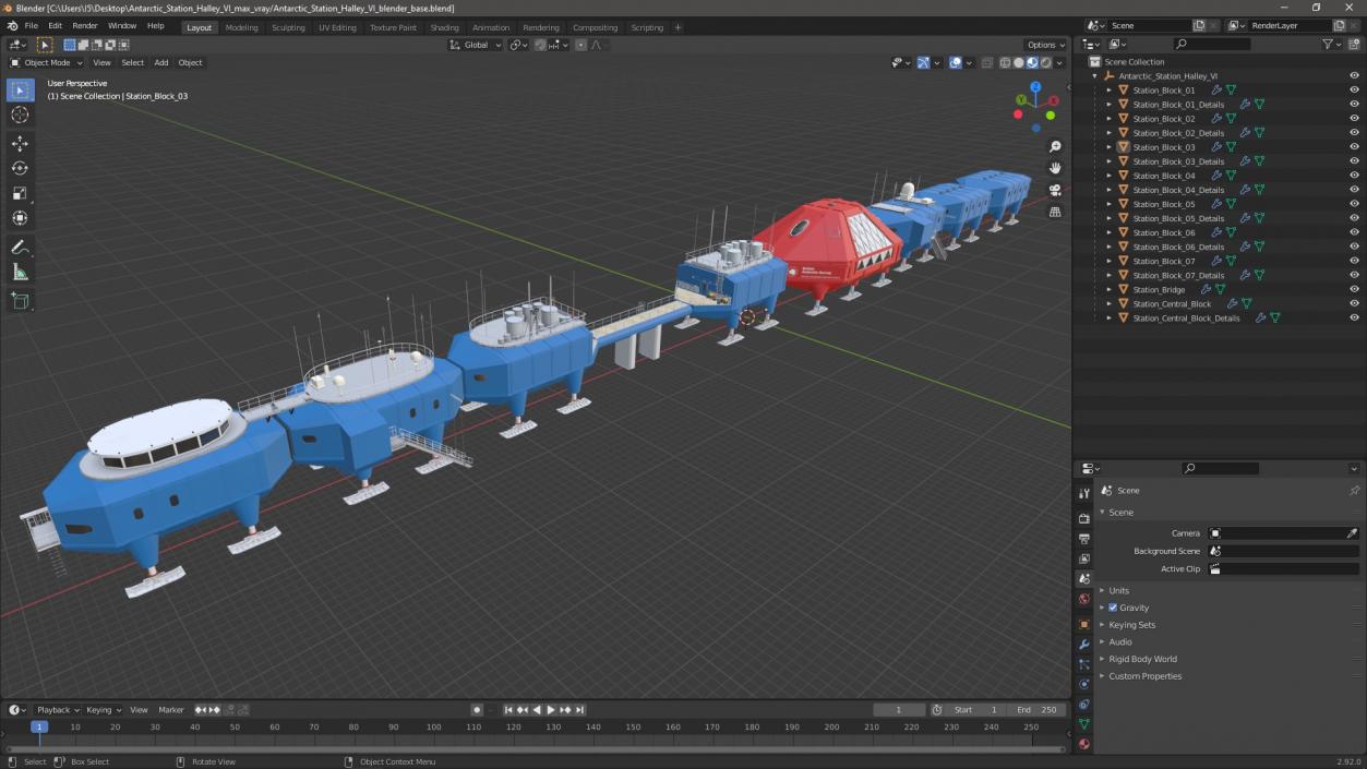 Antarctic Station Halley VI 3D