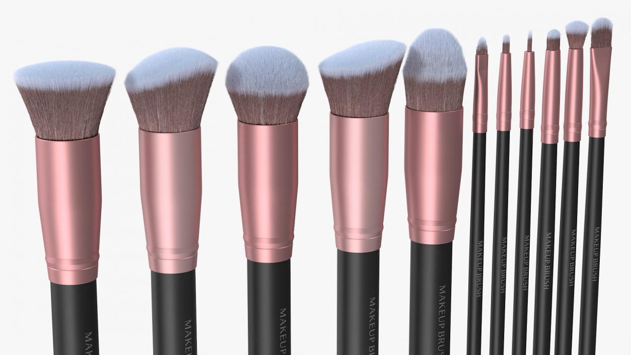 3D model Professional Makeup Brushes Set Fur