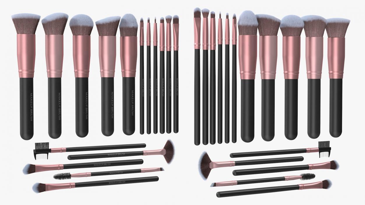 3D model Professional Makeup Brushes Set Fur