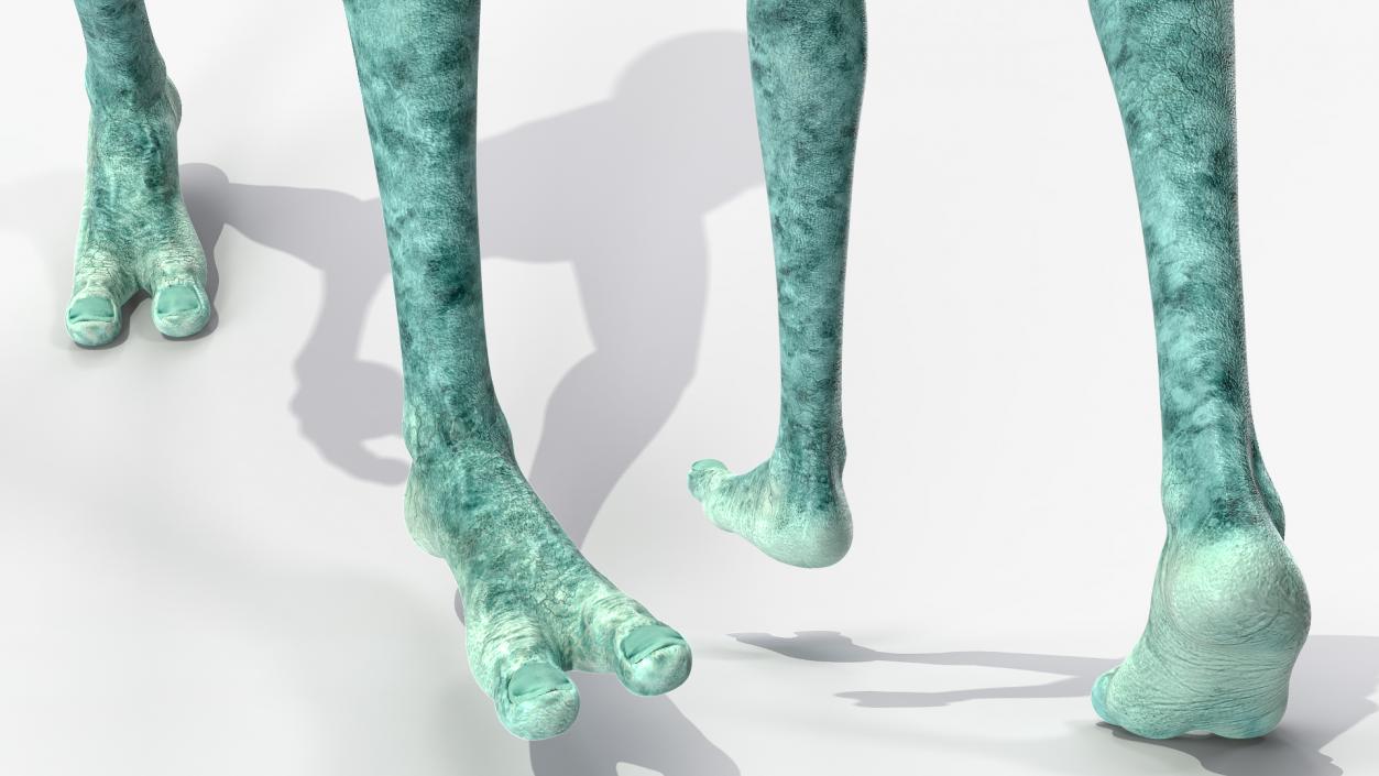 3D model Extraterrestrial Alien Walking Pose