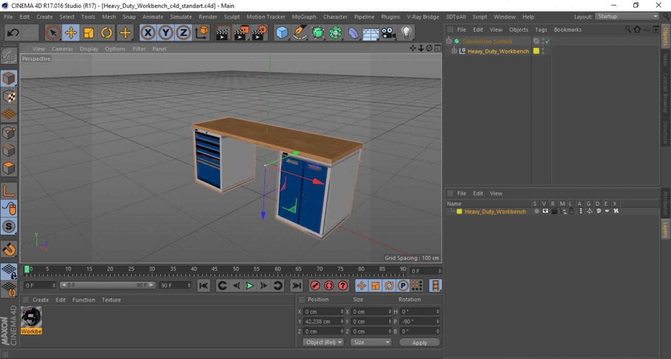 3D model Heavy Duty Workbench