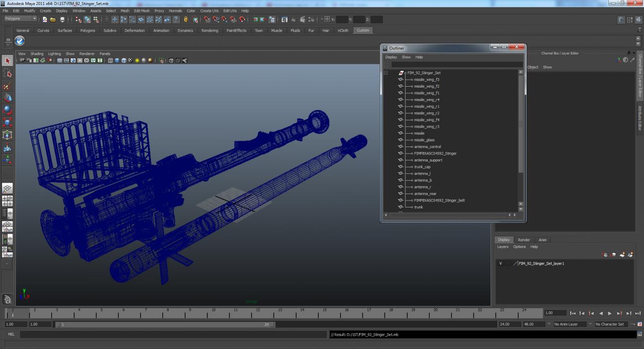 3D FIM-92 Stinger Set model