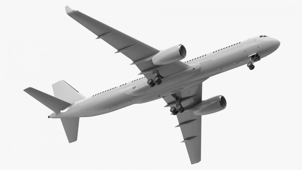 Narrow-Body Jet Airliner Blank Livery Rigged 3D model