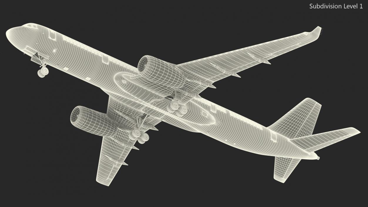 Narrow-Body Jet Airliner Blank Livery Rigged 3D model