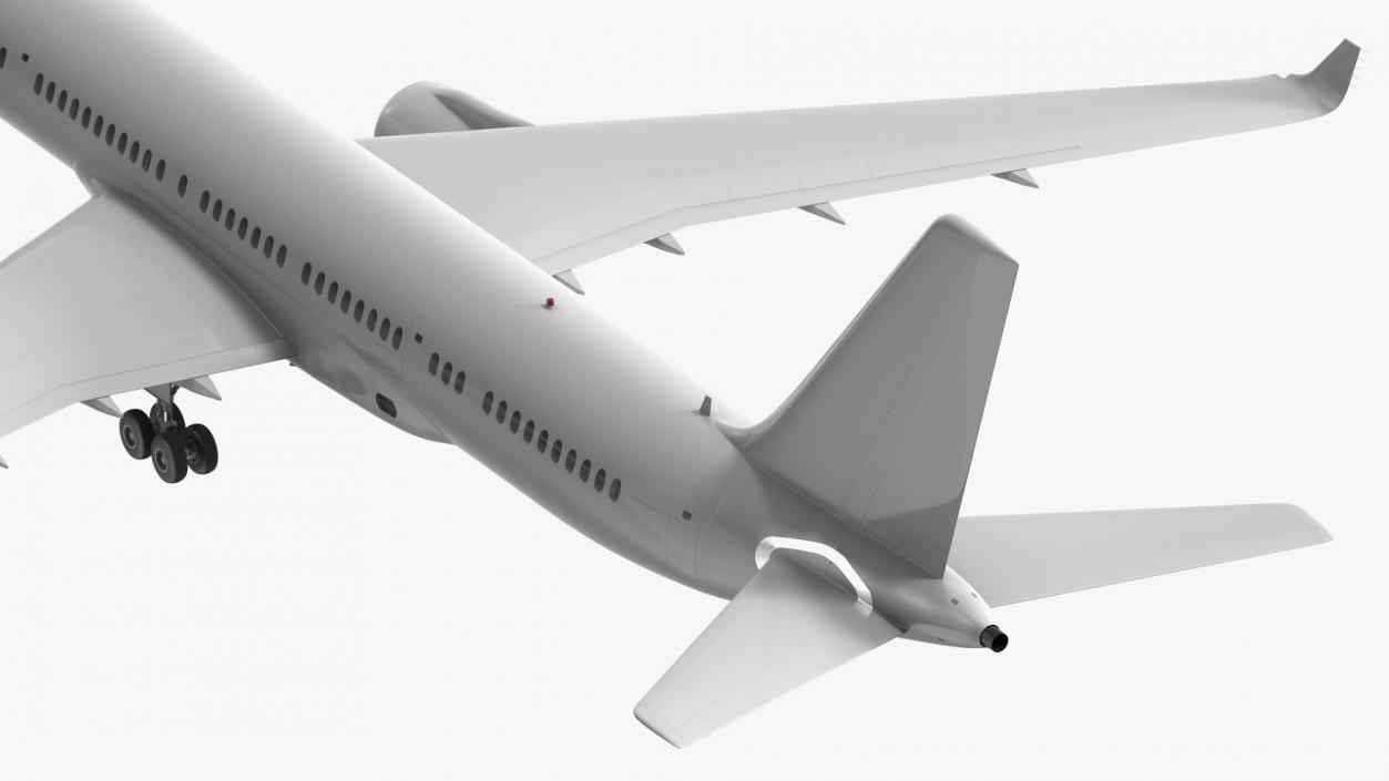 Narrow-Body Jet Airliner Blank Livery Rigged 3D model